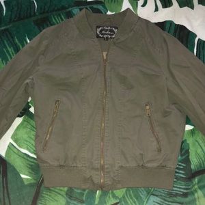 Forest green bomber jacket